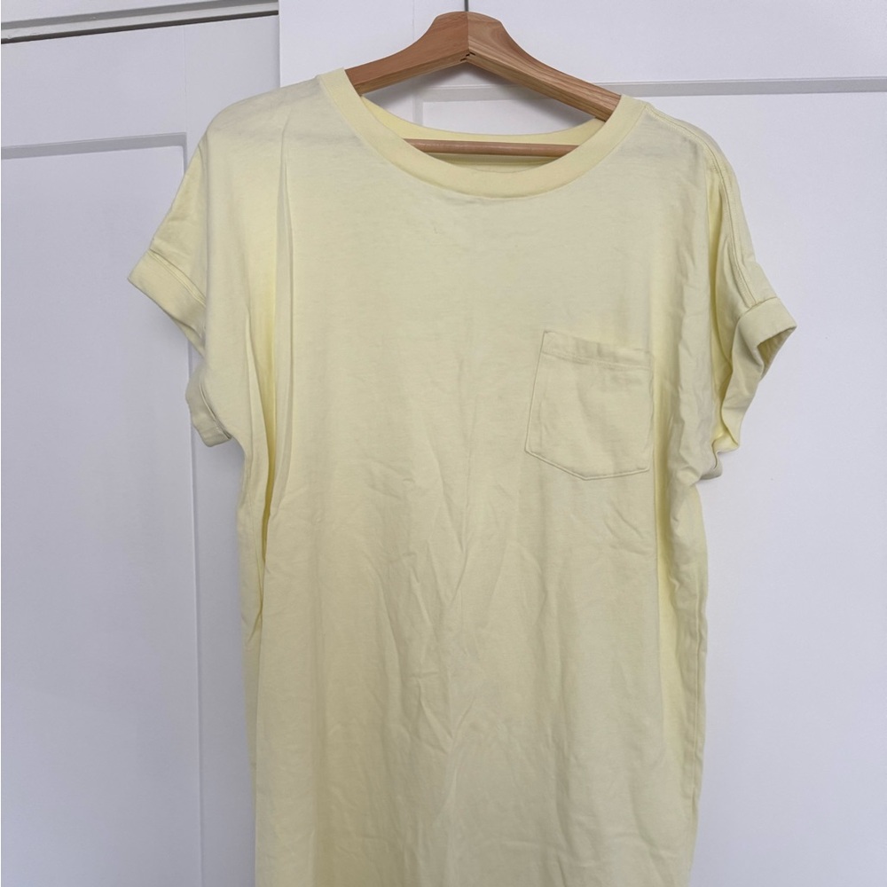 GAP Light Yellow T-Shirt Dress oversized